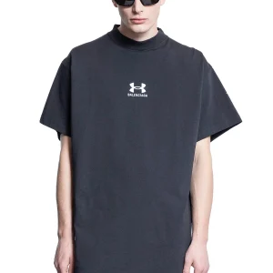BALENCIAGA MAN BLACK T-SHIRTS & TANK TOPS