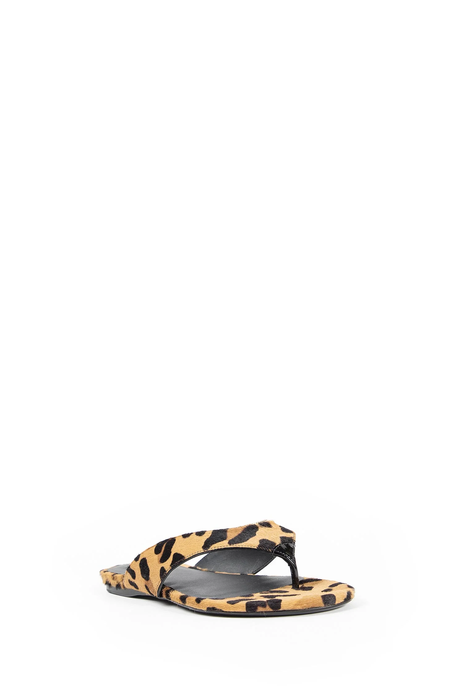Flat Tong Mules in Leopard Calf Hair - immagine 3