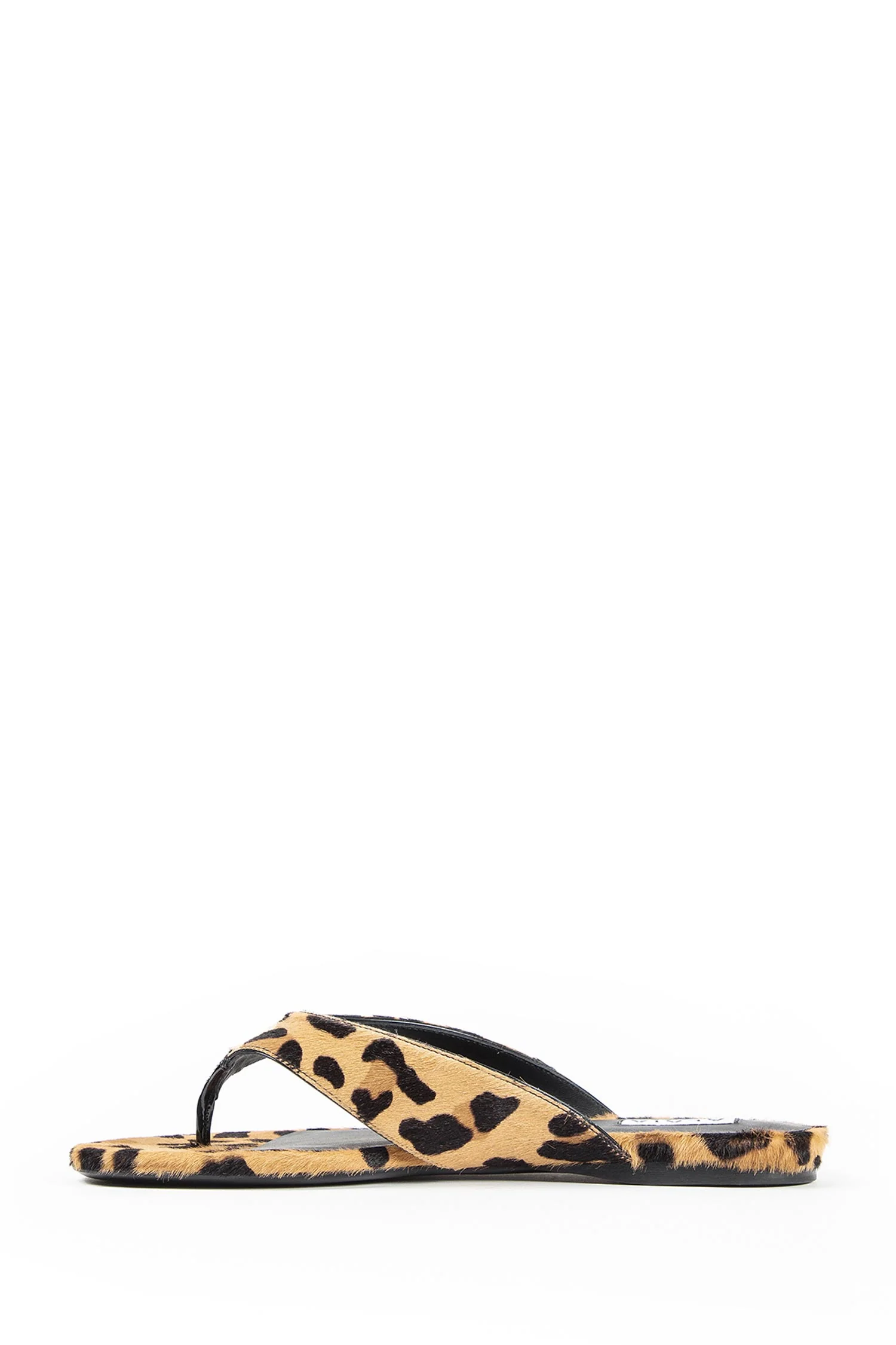 Flat Tong Mules in Leopard Calf Hair - immagine 5