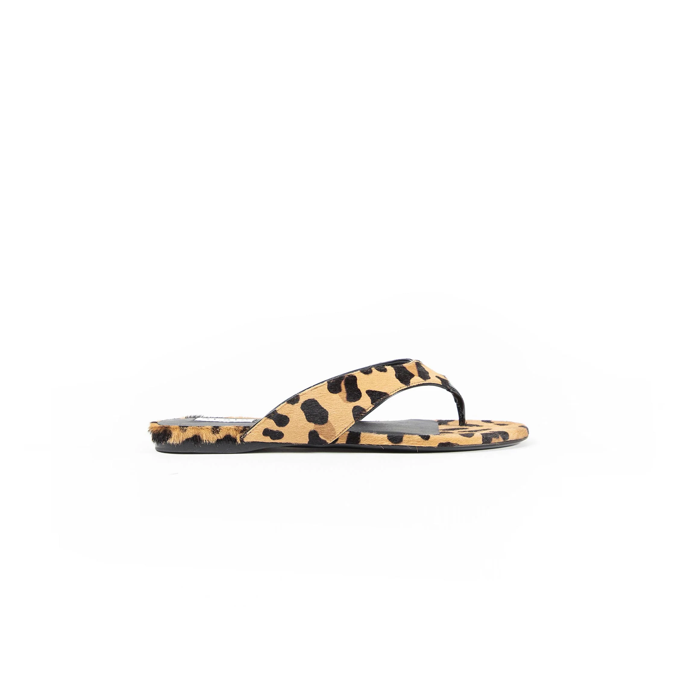 Flat Tong Mules in Leopard Calf Hair - immagine 9