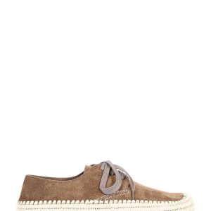 Rio Lace-Up Flats in Suede